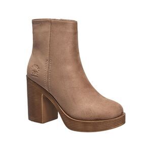 C AND C CALIFORNIA Womens Beige Comfort Ludlow Round Toe Block Heel Booties 11 M